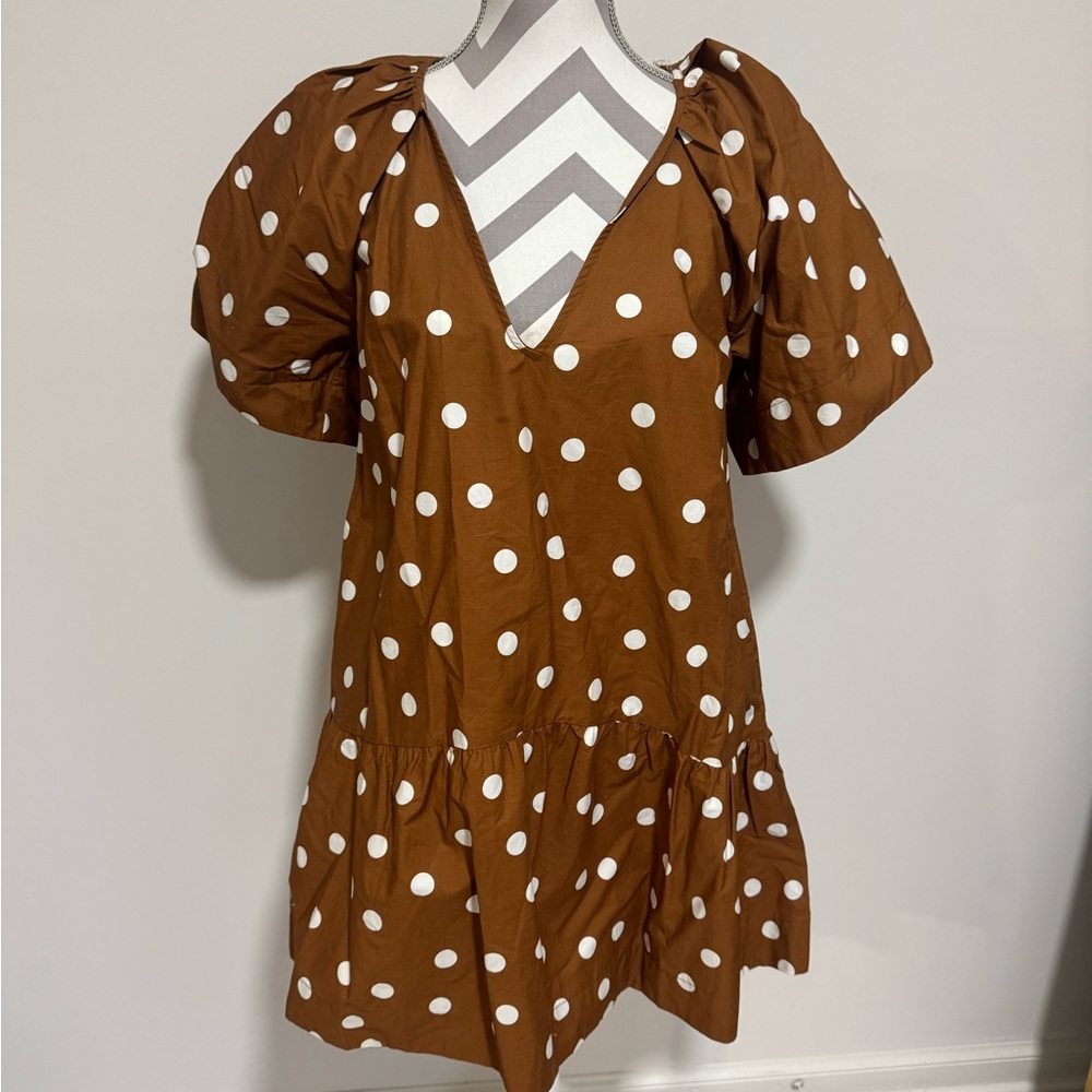 a new day Brown Polka Dot Mini Dress